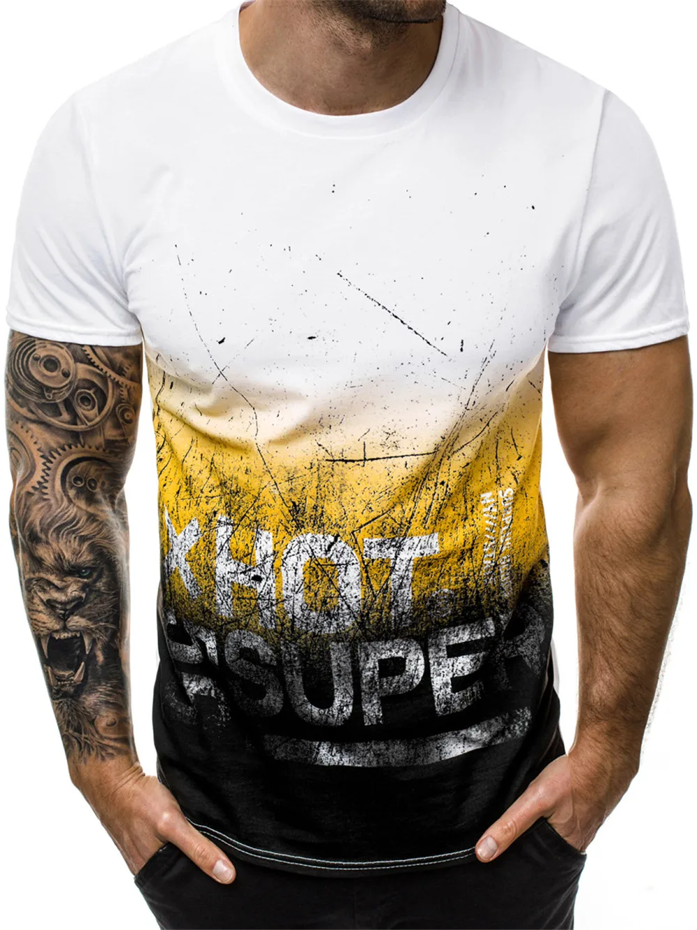 

Мужские футболки с принтом, летняя уличная одежда 2021, футболки с круглым вырезом и короткими рукавами, Повседневная футболка с 3D-принтом, ра...