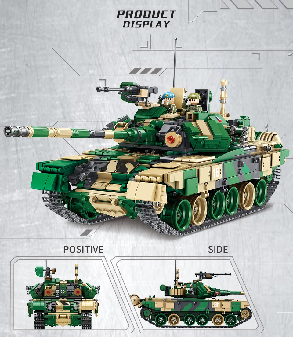 1773 шт. новый военный T 90 главный боевой танк со свитом минифигурка наборы моделей