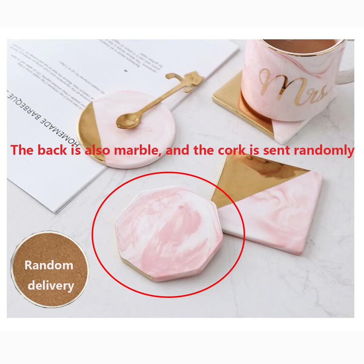 Подставка для чайной чашки Homies подставка под стакан золото и мрамор коврик