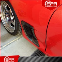 for rx7 fd3s 1992 2002 re style carbon fiber front fender big outlet duct rx7 glossy carbon wheel side air vent trim