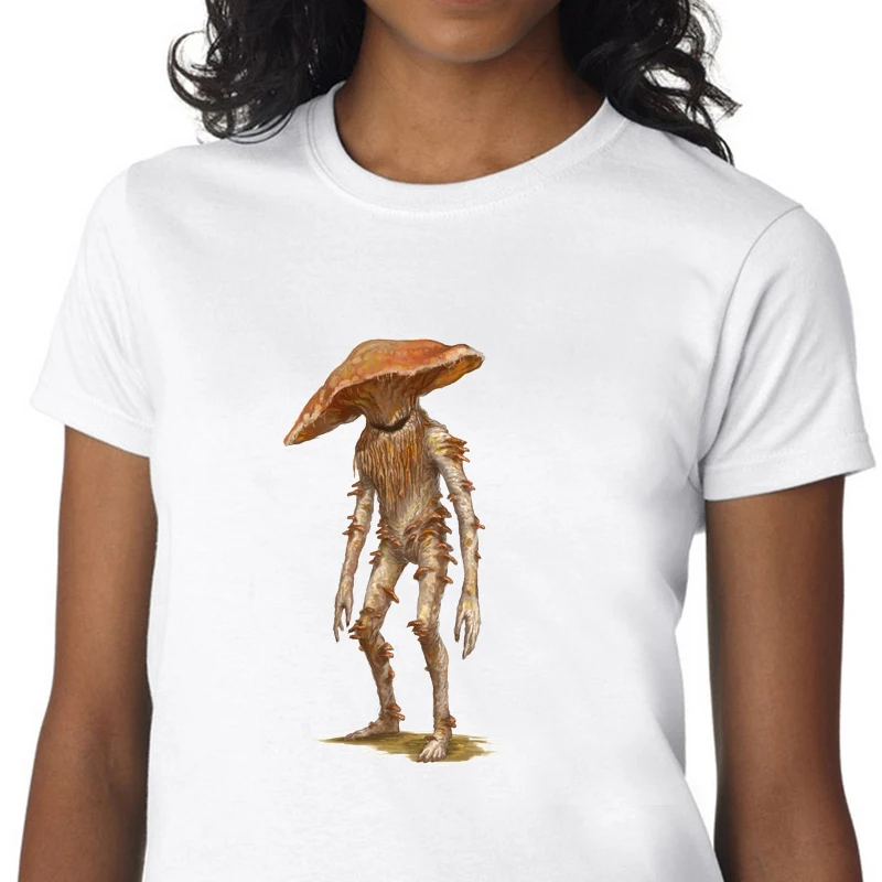 

2021 New Summer T Shirt Women Pink Mushroom Girls Print Tshirt Funny Femme Clothes Tumblr Tops Tees Female Short Sleeve
