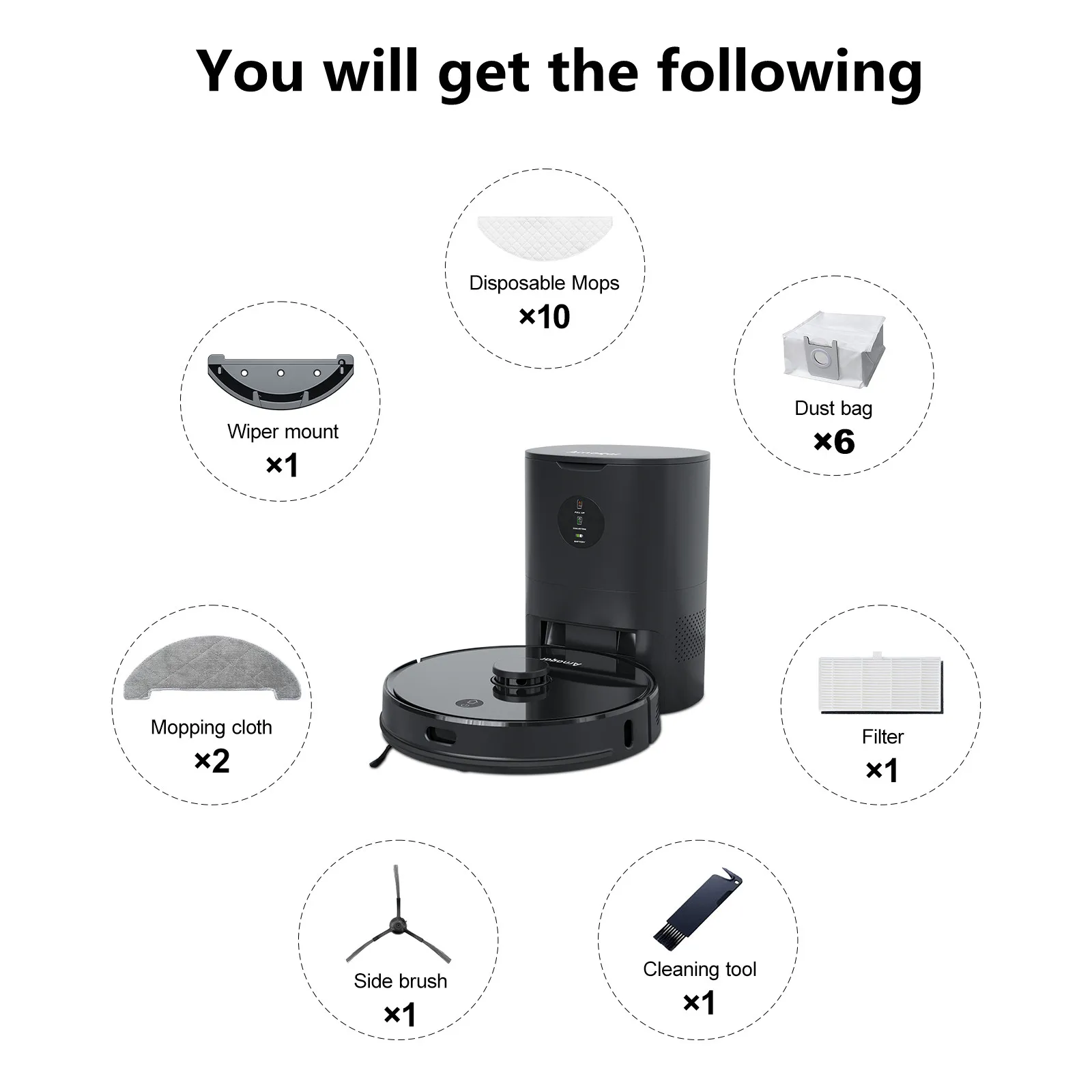 Робот пылесос с функцией сухой и влажной уборки 2700 Па|Пылесосы| |