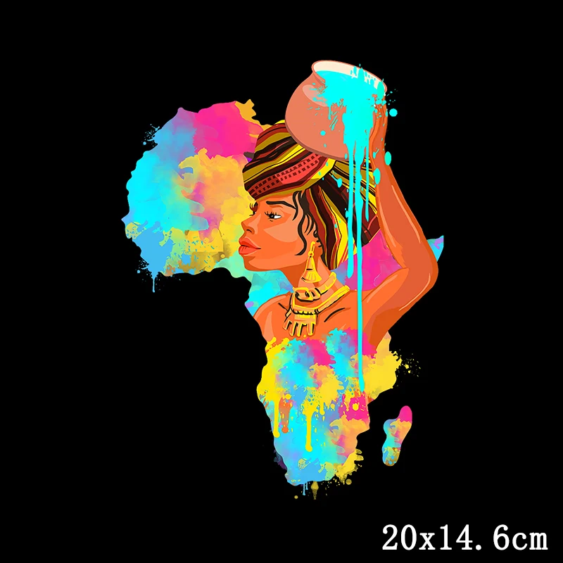 Красивая нашивка для африканских женщин термонаклейки с цветами бабочками