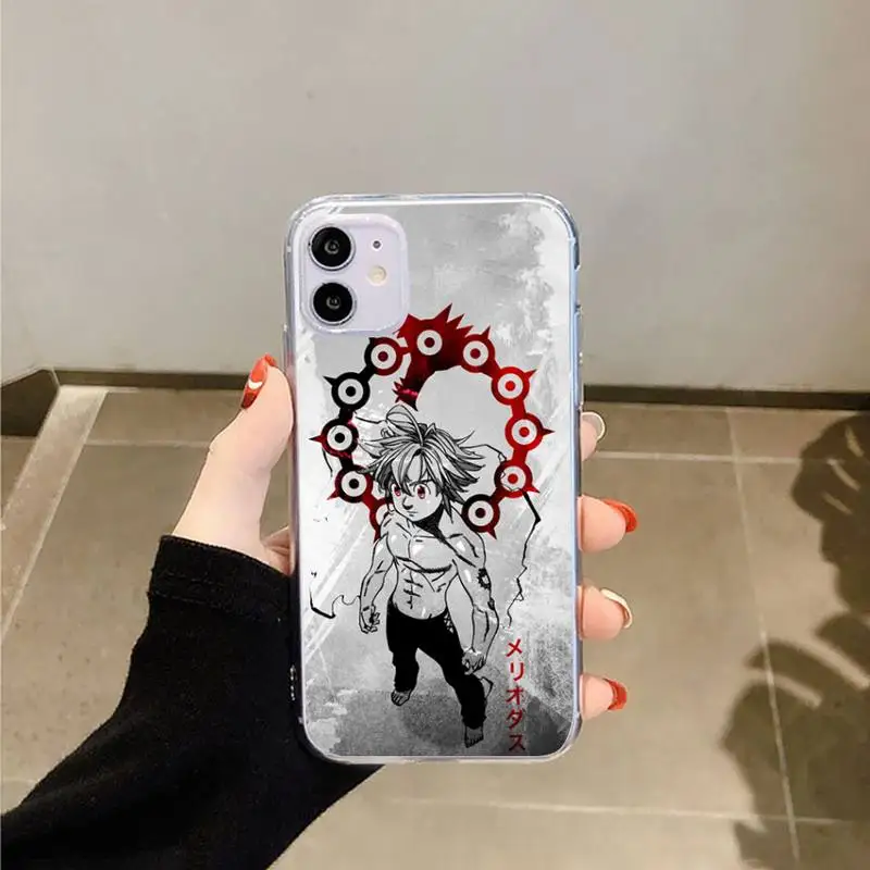 

Japan anime nanatsu no taizai Phone Case Transparent for iPhone 6 7 8 11 12 s mini pro X XS XR MAX Plus