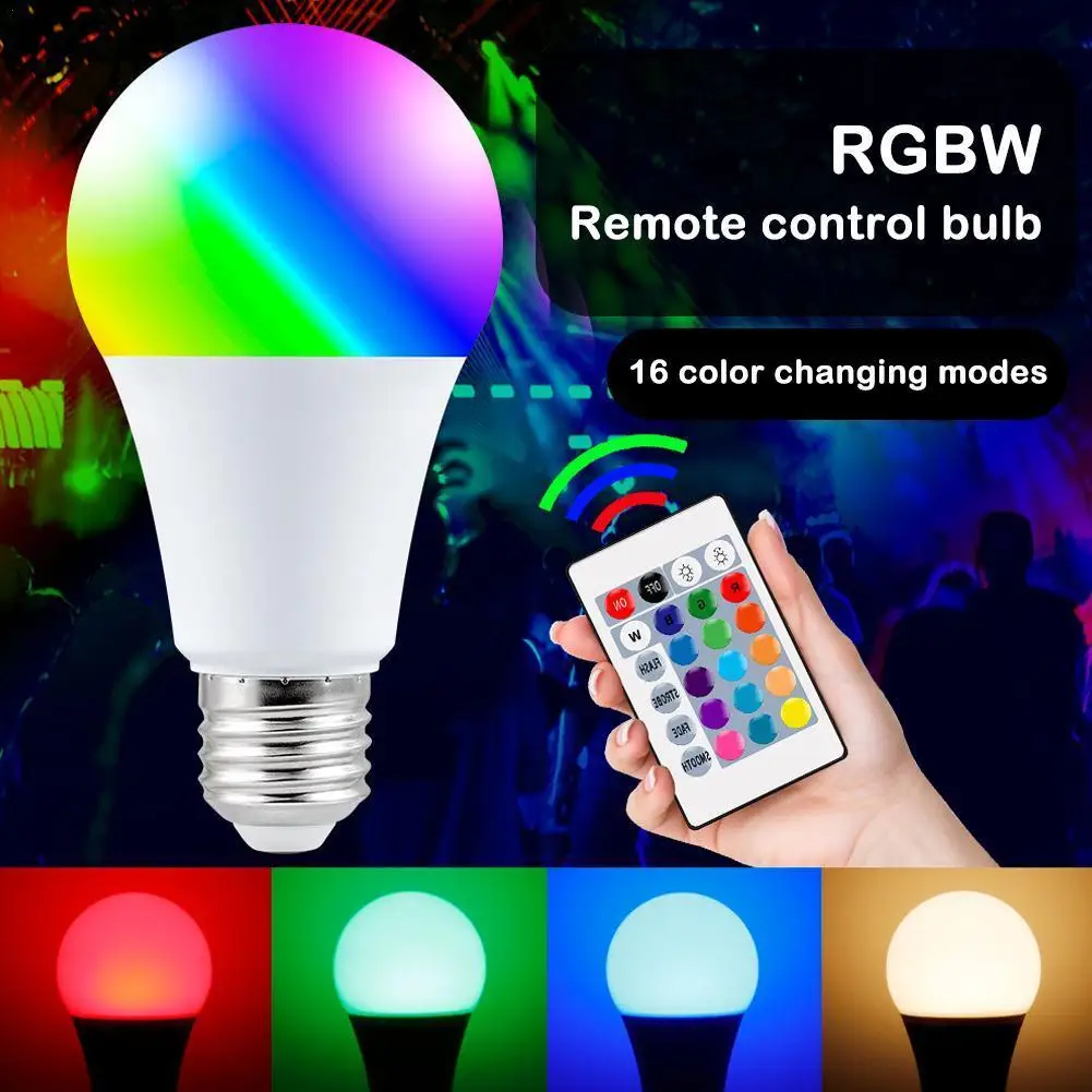 Bombilla de colores RGB para decoración de Navidad, luces con Control remoto,...
