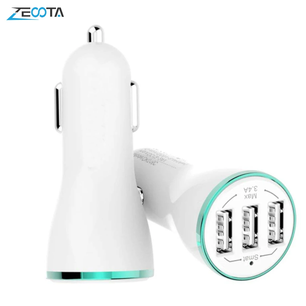 Мобильный телефон зарядное устройство быстрый USB автомобильный адаптер 3.4A 3