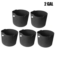 5 pack heavy duty thickened nonwoven fabric pots grow bags with handles gardening tool