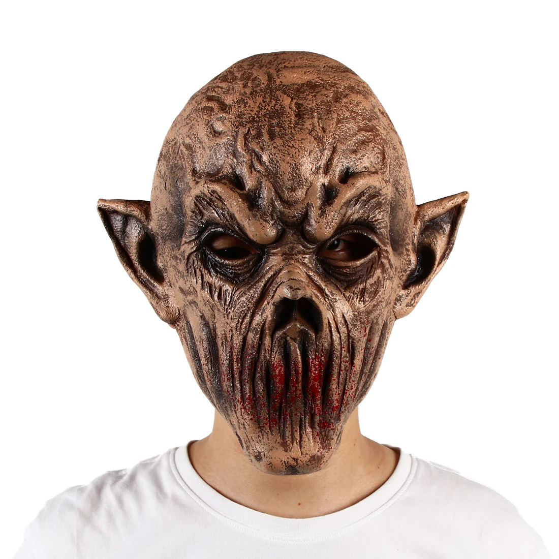 

Killer Mask Movie Cosplay Costume Terror Props Halloween Adults Party Horror Headgear Teen Wolf Mouthless Weirdo