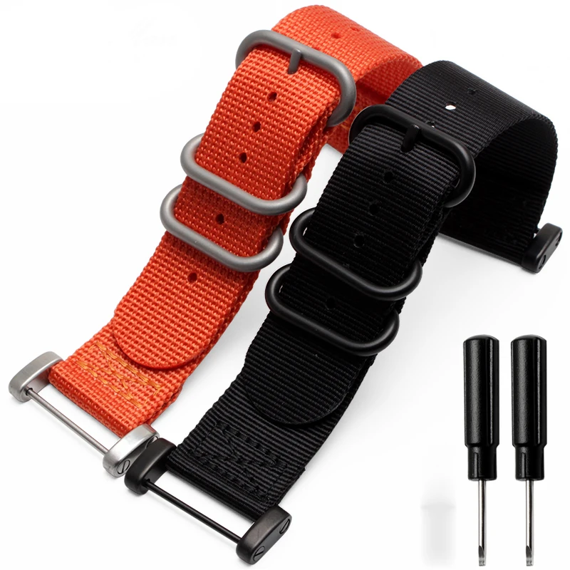 

New fashion 24mm Nato nylon watchband for Suunto core smart watch strap with adapters bracelet
