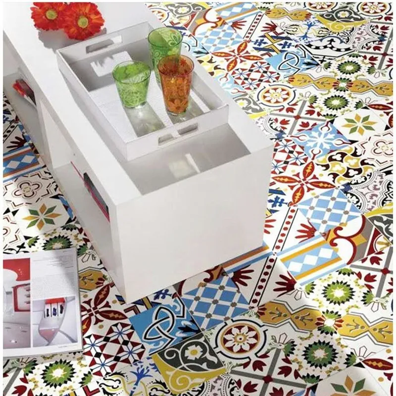 

Non-slip wear-resistant stickers PVC thick wear-resistant self-adhesive living room floor waterproof non-slip ceramic tile tilin