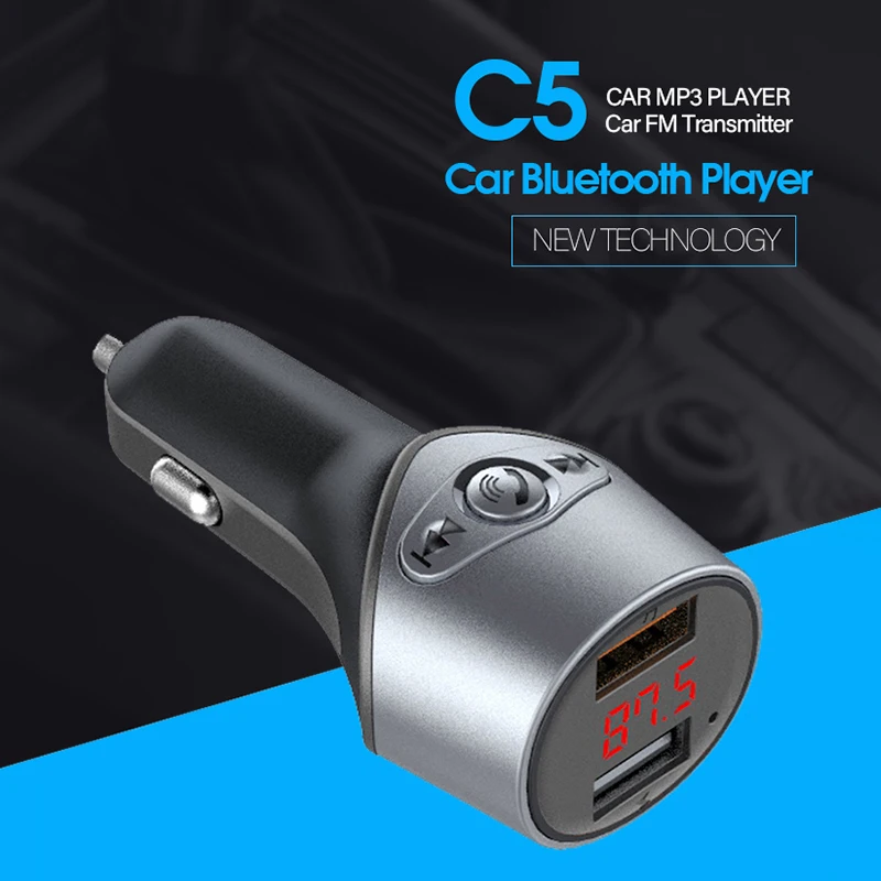 LUTU Bluetooth беспроводной автомобильный комплект гарнитуры с ЖК дисплеем FM