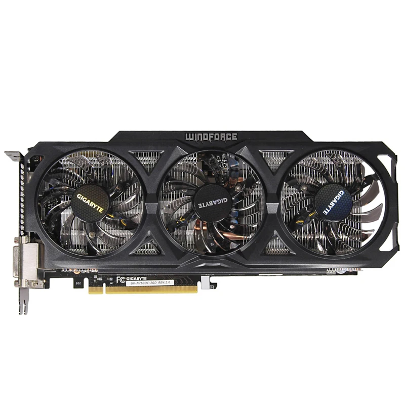 Видеокарта Gigabyte GTX760 2 Гб NVIDIA GTX 760 графические карты GPU экран для настольного ПК