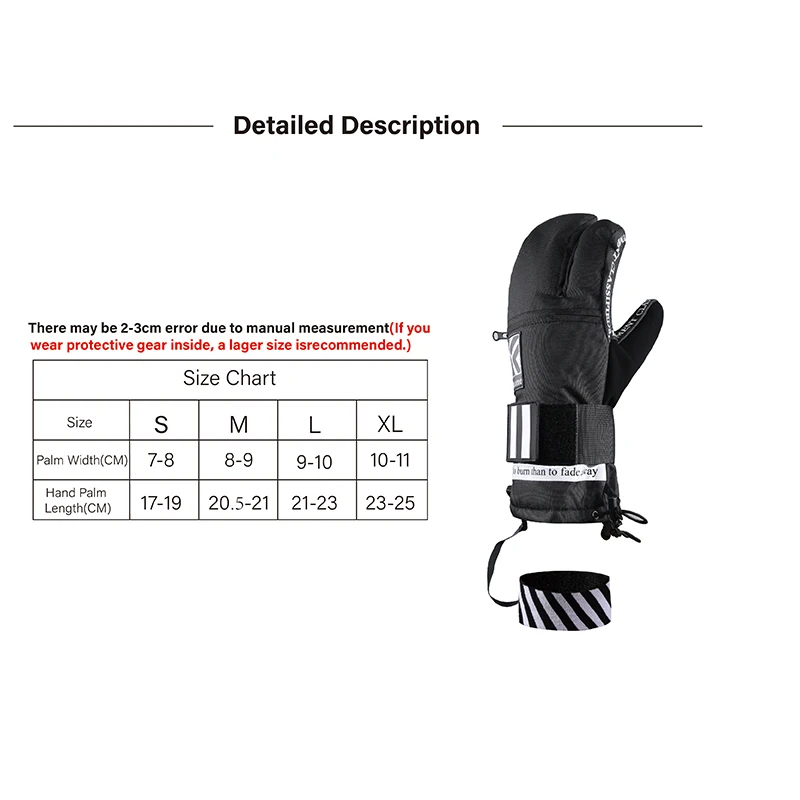 Зимние лыжные спортивные перчатки для снегохода водонепроницаемые сноуборда