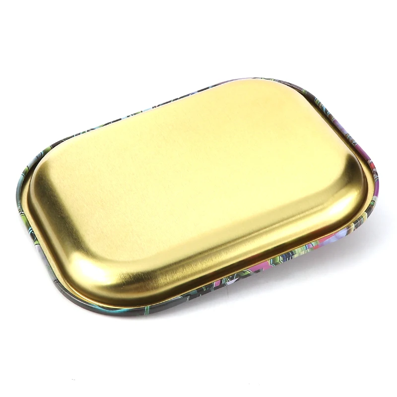 Металлический жестяной поднос для хранения табака 18 х14 см 1 шт.|Аксессуары