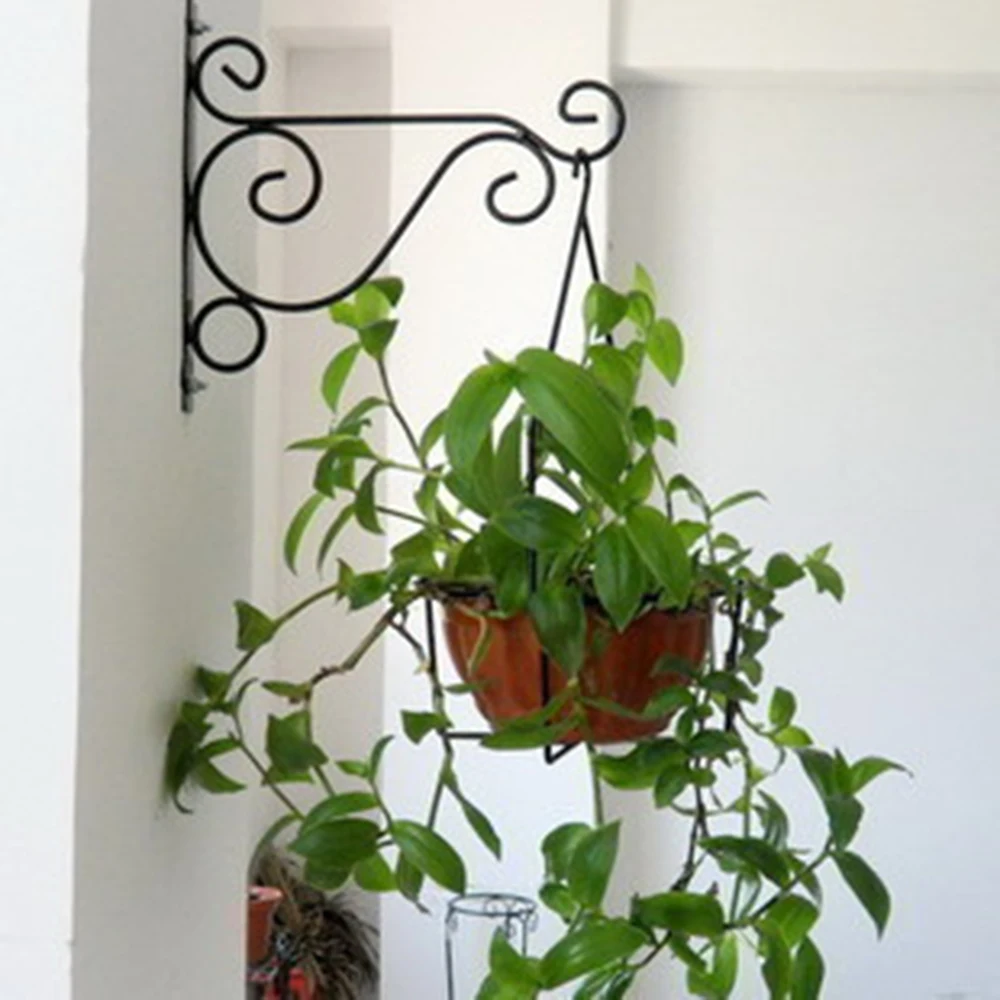 

Metal Plant Hangers Hanging Basket Brackets Outdoor Garden High quality