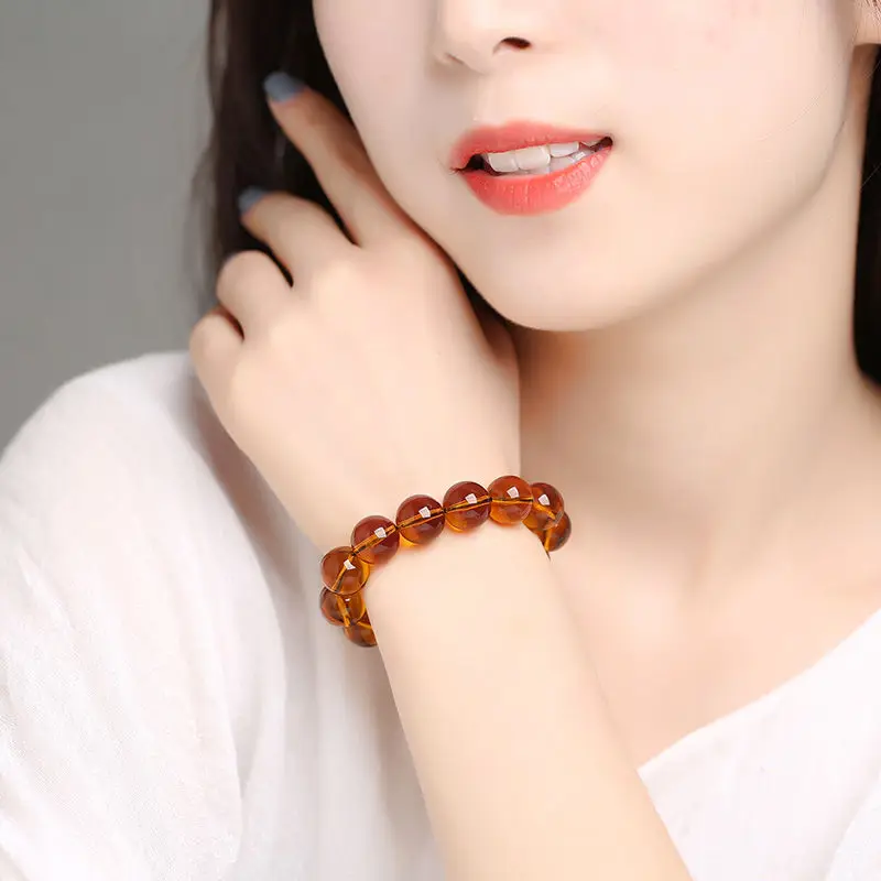 Myanmar Amber Beeswax Bracelet 108 Multi-circle Sweater Chain Men and Women Beads Single Circle Gift Bracelets for | Украшения и