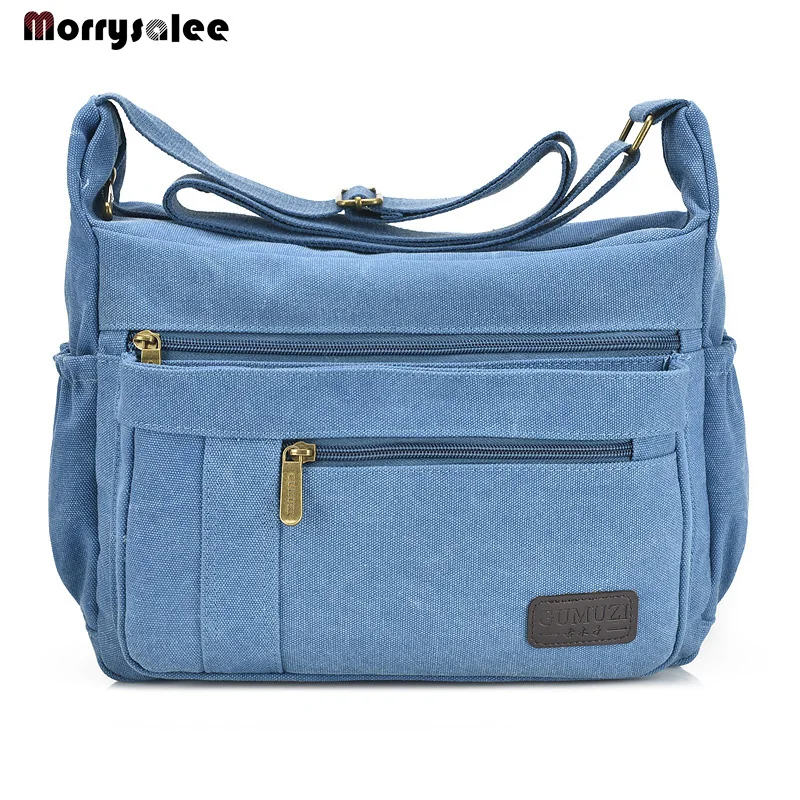 Холщовая Сумка для мужчин и женщин модный саквояж на плечо с откидным карманом