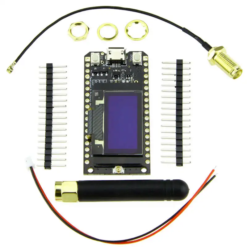 Bluetooth Wi-Fi ESP-32 модуль макетной платы Lora32 Lora 868 МГц ESP32 Oled 0 96 дюймов синий Дисплей со