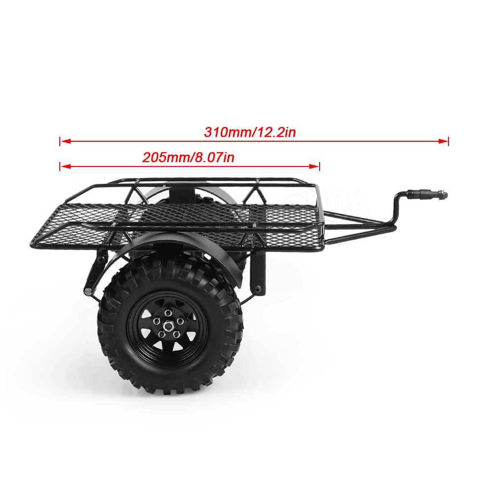 Металлический Сцепной прицеп с креплением на радиоуправлении для 1/10 RC Crawler Traxxas
