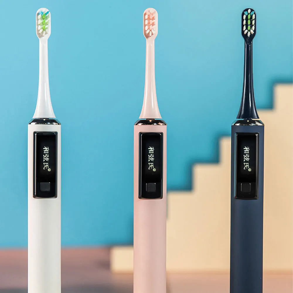 

NEW Sonic Electric Toothbrush Super Smart Mode IPX7 Adult Sonic Toothbrush Ultrasonic Automatic Lnductive Charge OLED Screen