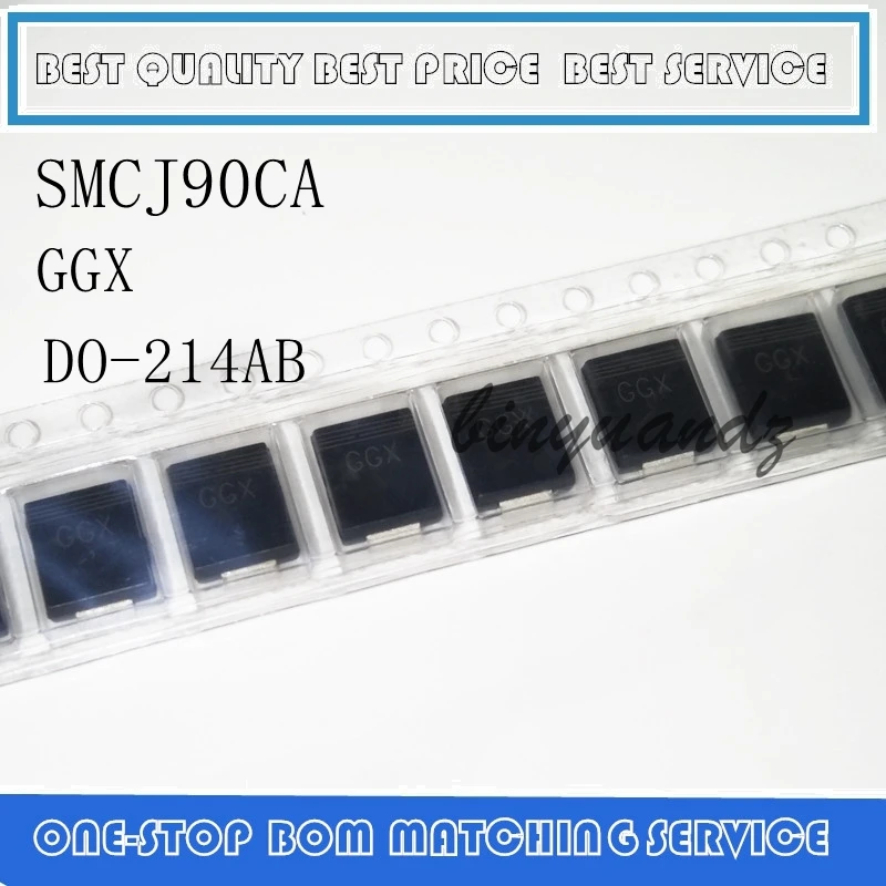 10 шт./лот SMCJ8.0A GDR SMCJ9.0A GDV SMCJ51CA GFZ SMCJ64A GGM SMCJ90CA GX SMCJ12A Джи DO-214AB диод подавления
