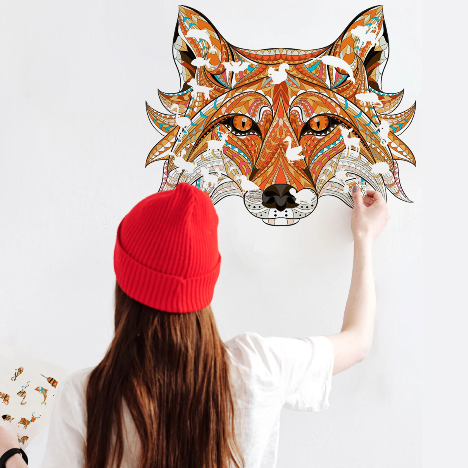 

Colorful Animal Creative Handmade Gifts Unique Shaped Fox Stickers