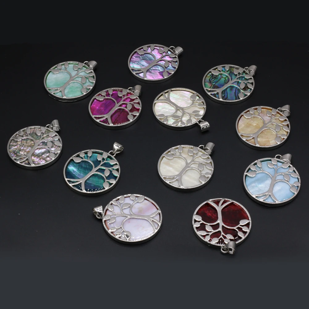 

New Style Natural Shell Pendant Mother Of Pearl Round Pendant For Jewelry Making DIY Necklace Bracelet Accessory