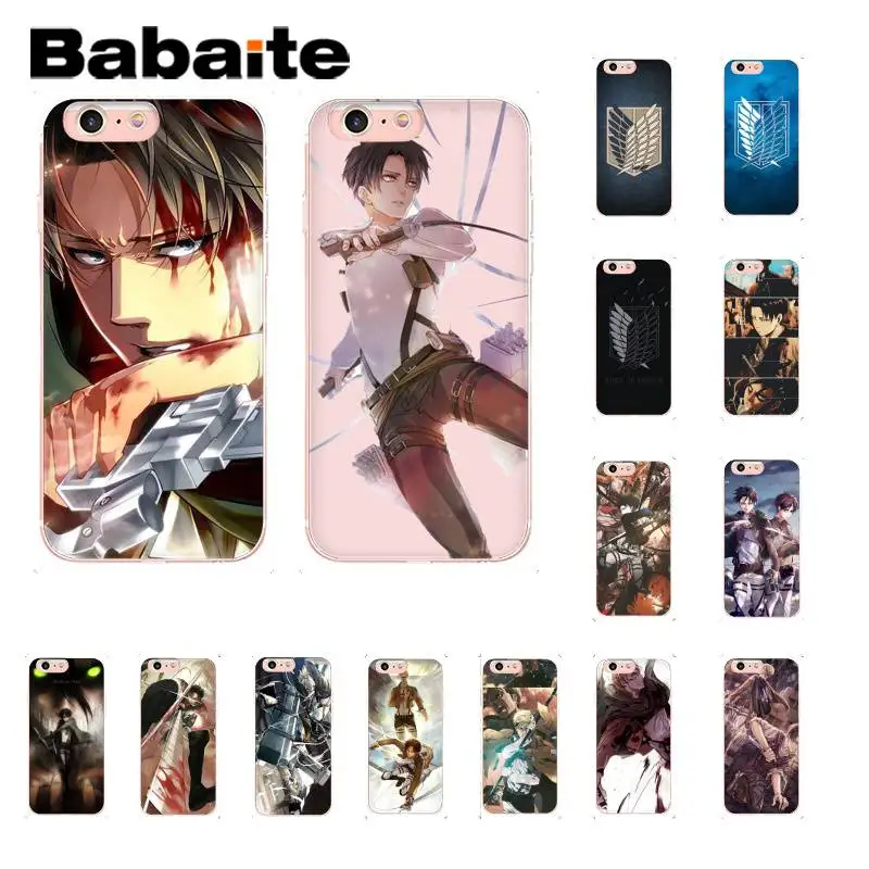 Babaite анимэ Attack on titan Мягкий силиконовый чехол для телефона iPhone8 7 6 6S Plus X XS Макс 5 5S SE