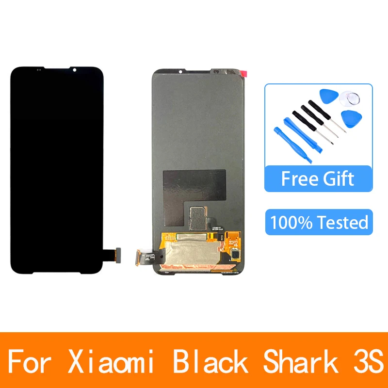 

Оригинальный ЖК-дисплей для Xiaomi BlackShark 3S, ЖК-экран + сенсорная панель, дигитайзер для Xiaomi Black Shark 3S, ЖК-дисплей со сканером отпечатков пальцев
