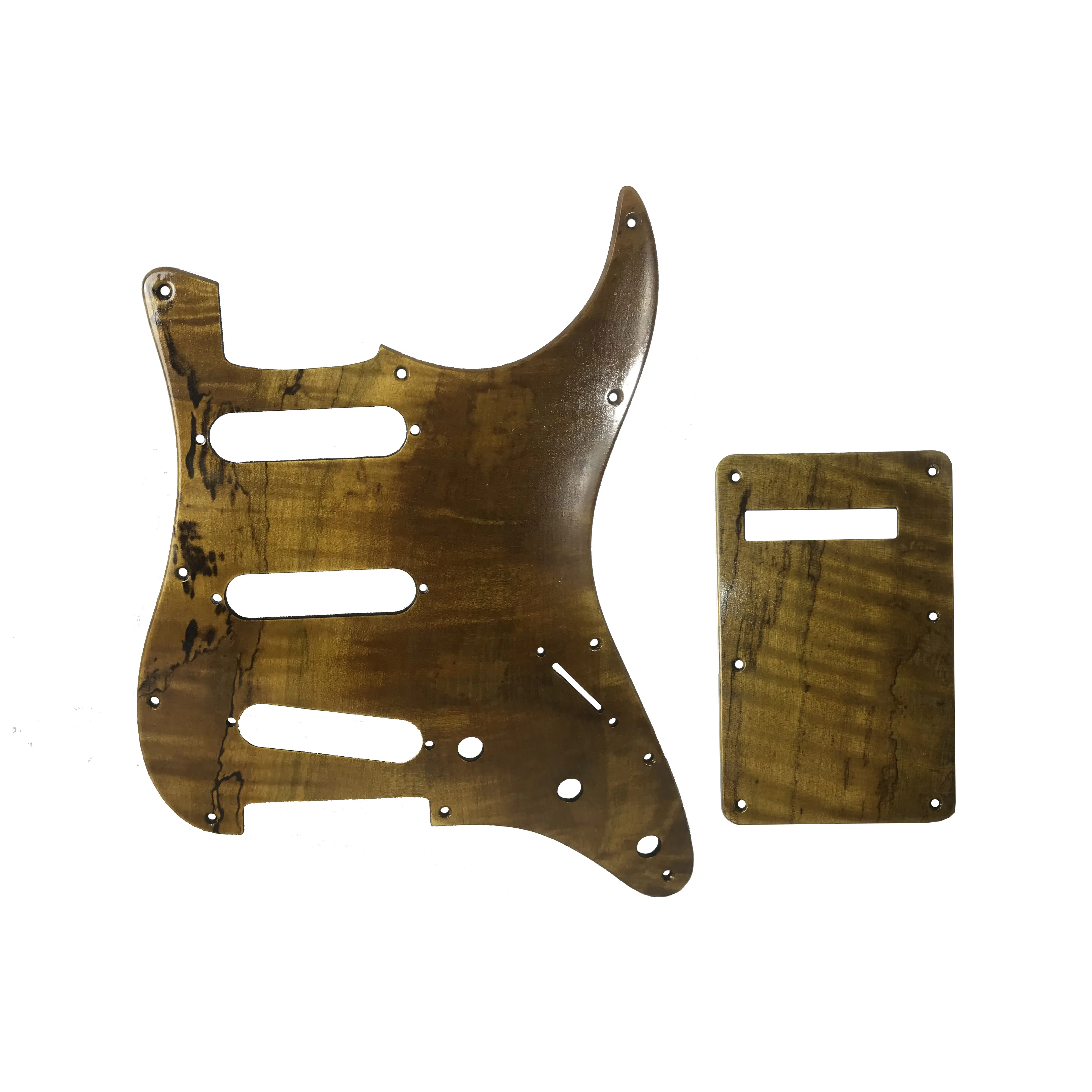 

Hand Made Sollid Wood 3 Ply 11 Holes Electric Guitar Pickguard Scratch Plate For New SSS Strat Guitar Pickguard Solid Wood