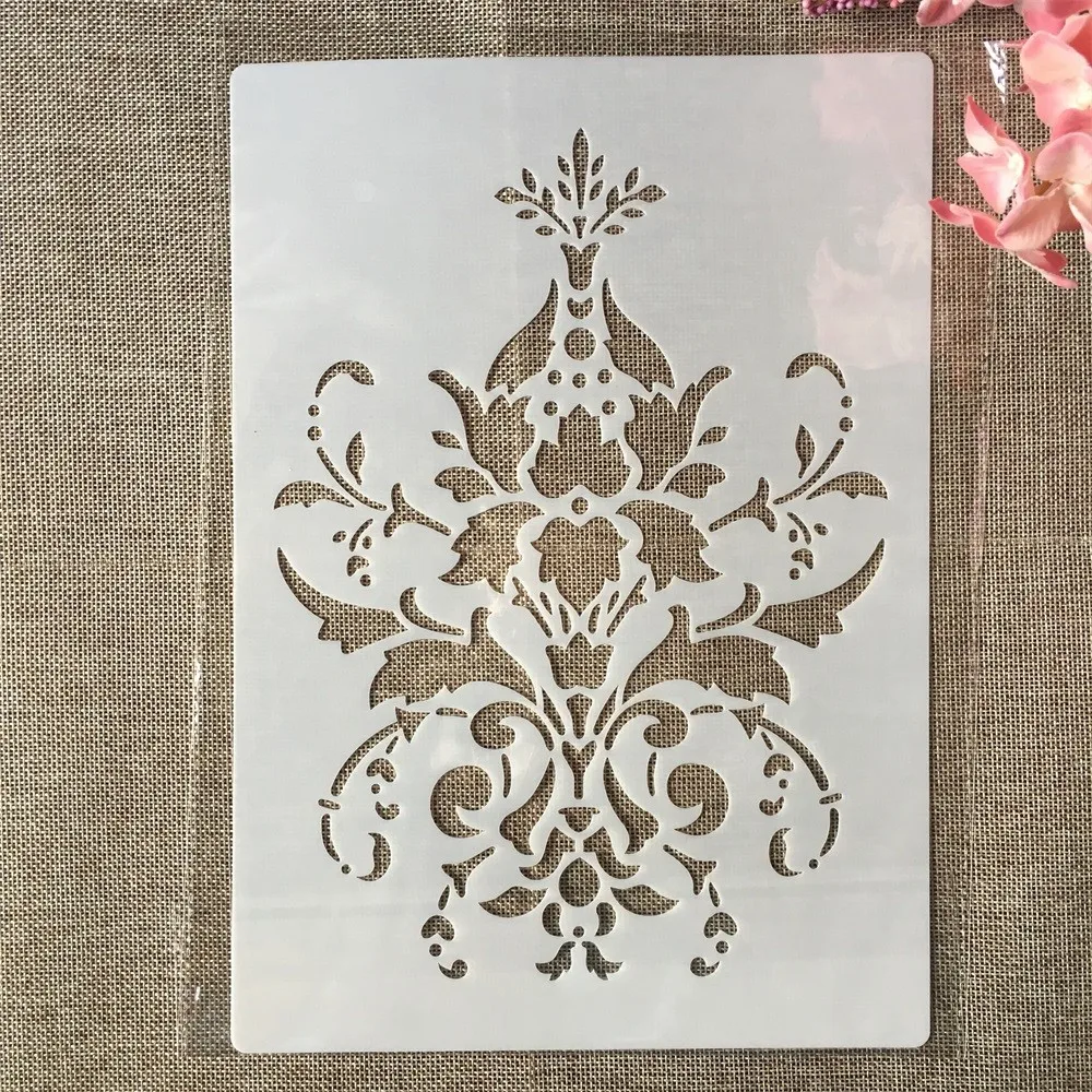 

A4 29cm Flower Totem DIY Layering Stencils Wall Painting Scrapbook Coloring Embossing Album Decorative Template