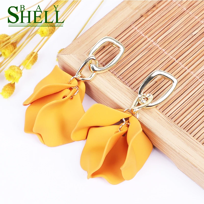 Женские Длинные Богемские серьги-подвески Shell Bay Flower ювелирные изделия подарок