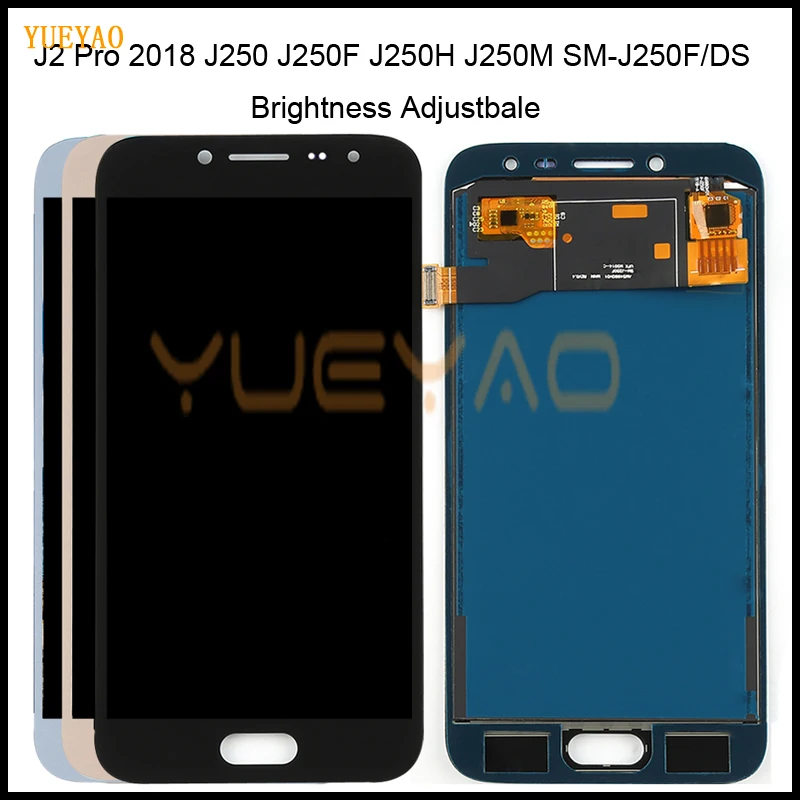 ЖК экран J250 с регулировкой яркости для Samsung Galaxy J2 Pro 2018 J250F J250H дисплей сенсорным