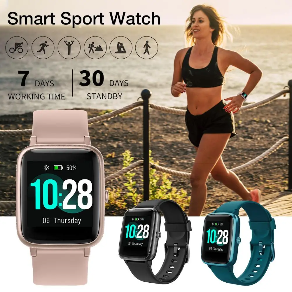 Смарт-часы фитнес-трекер Спорт Bluetooth трекер активности сенсорный экран 5ATM