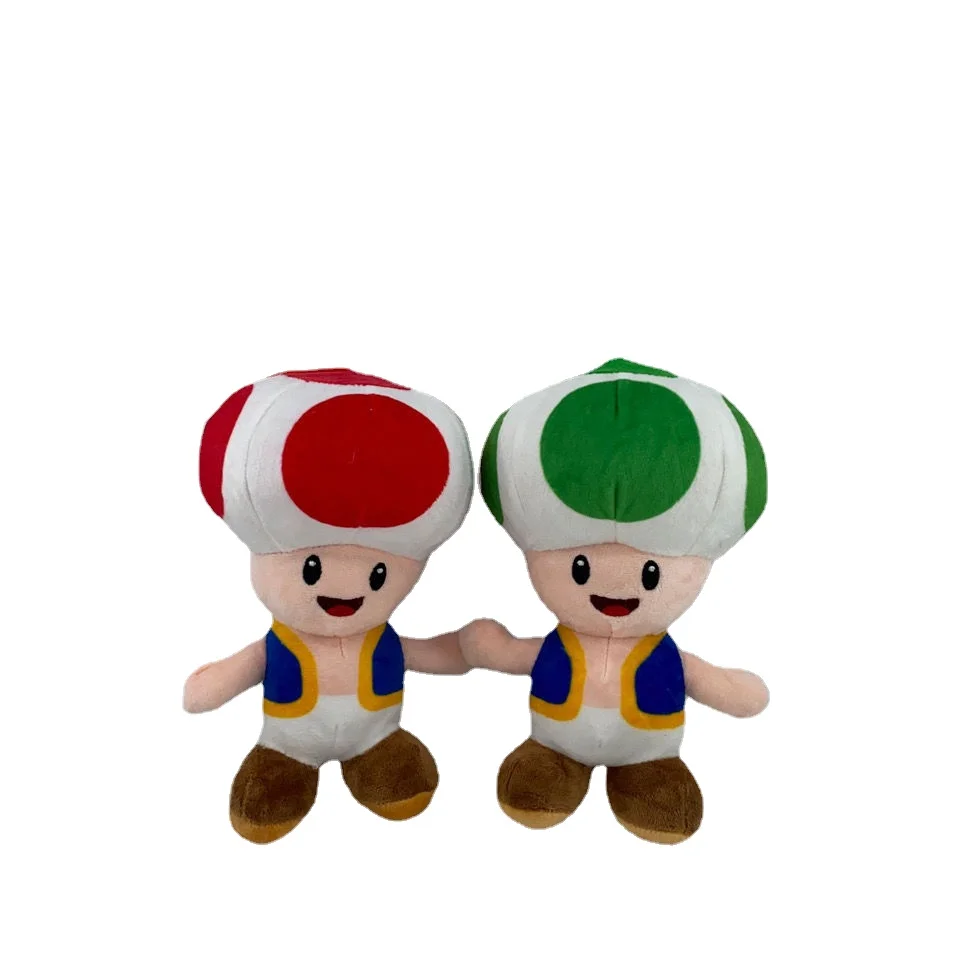 

Original Toad Red Green Mushroom Plush Toy Kawaii Plush Doll Game Figure Doll Ragdoll Children Birthday Christmas Gift