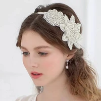 brides wedding headbands crystal rhinestone flapper headband white headpiece fashion hair accessories for women and girls tiaras