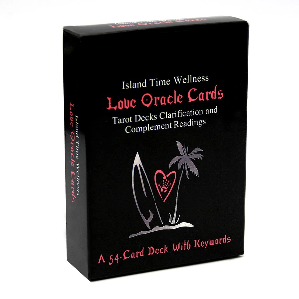 

Island Time Wellness Love Oracle Cards Tarot Decks Clarification and Complement Readings a 54 Card Deck with Keywords