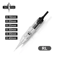 100pcs disposable permanent makeup tattoo needles 1rl sterilized eyebrow pmu cartridge needles for 600d g machine