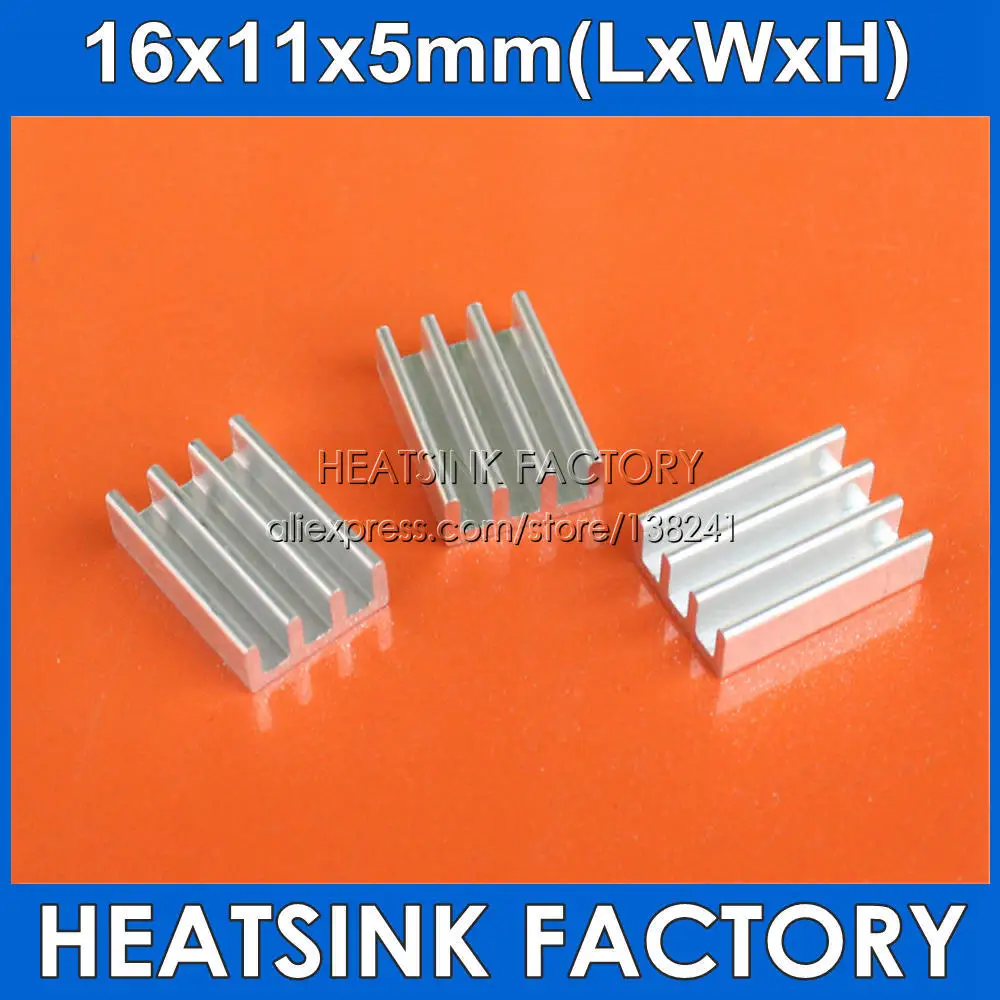 5Pcs 16x11x5mm Cooling Accessories DIY Heatsink CPU GPU IC Memory Chip Aluminum Heat Sink Cooler Radiator | Компьютеры и офис