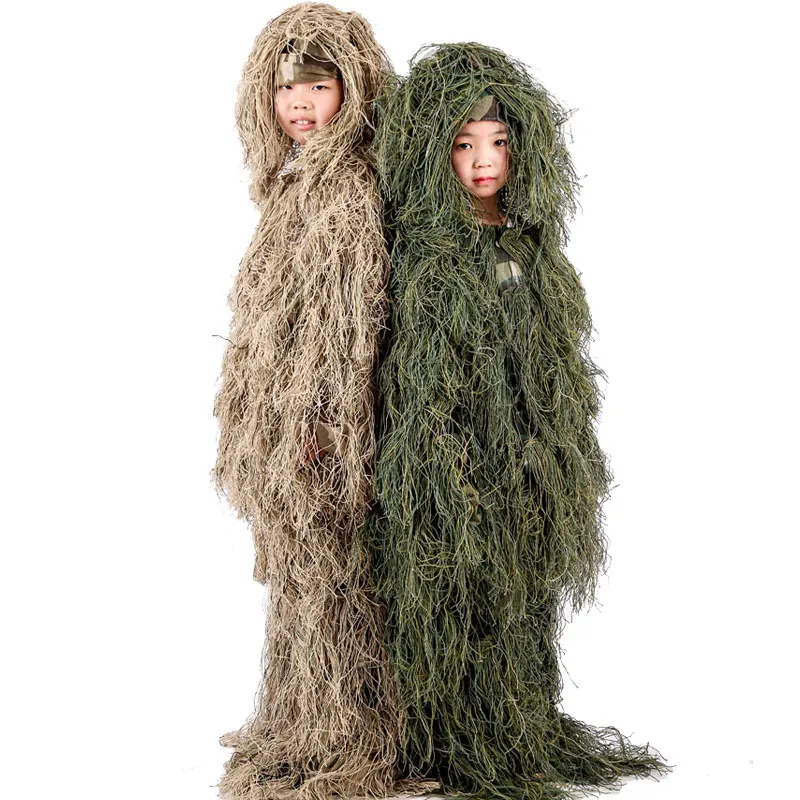 Детский костюм Ghillie для взрослых скрытый секретный Камуфляжный комплект из