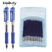 3032pcsset retractable ballpoint pen blackredblue ink gel pen handle gel pen refills rod school office supplies stationery