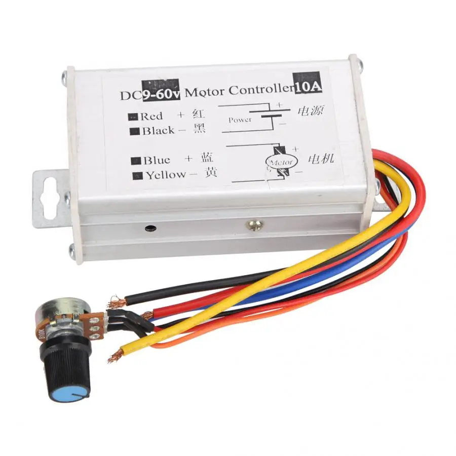 DC 9 60 в ШИМ контроллер скорости двигателя Высокое качество драйвер регулятора 10A 25