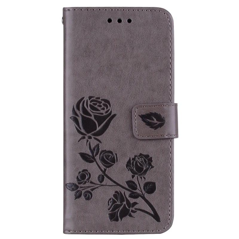 Gray Роза цветок кожаный флип чехол для спортивной камеры Xiao mi F1 mi A1 5X A2 Lite 9T Red mi 7 Go K20 6A 7A 8A S2 3S 4A Note 4 4X7 5 6 8 Pro 5A крышка - Цвет: Gray
