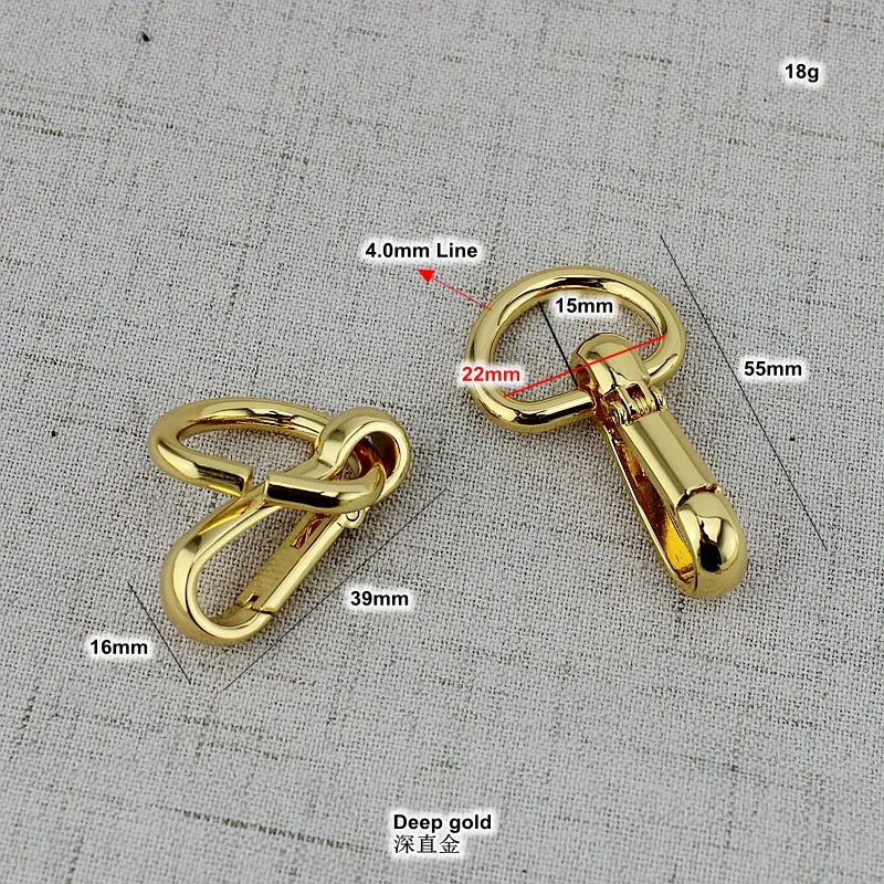 Высокое качество 4 шт. Золотая треугольная пряжка массивное d образное кольцо