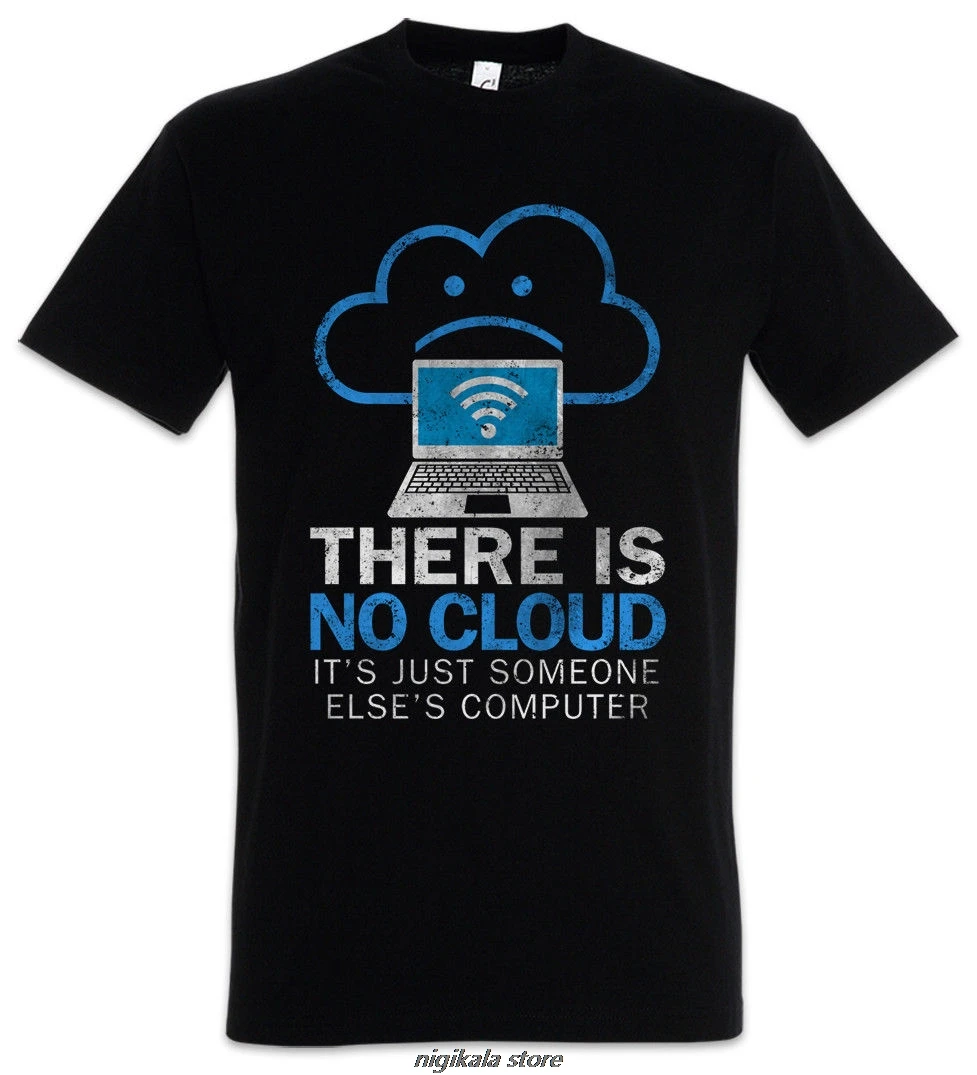 Нет Футболка облако весело мастер Nerd компьютерщик Sciene Admin кодер