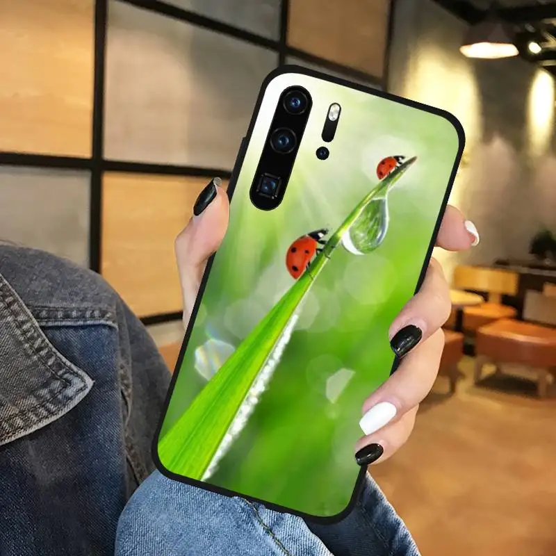 

four leaf ladybug daisy Phone Case Funda For Huawei P9 P10 P20 P30 Lite 2016 2017 2019 plus pro P smart