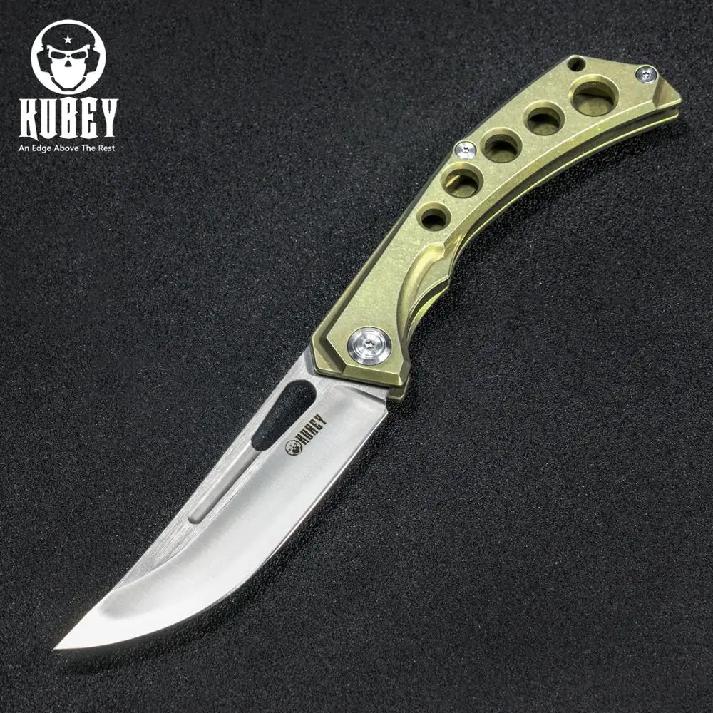 KUBEY Ishtar - KU170 AUS-10 Blade титановый карманный складной нож EDC охотничий Золотая