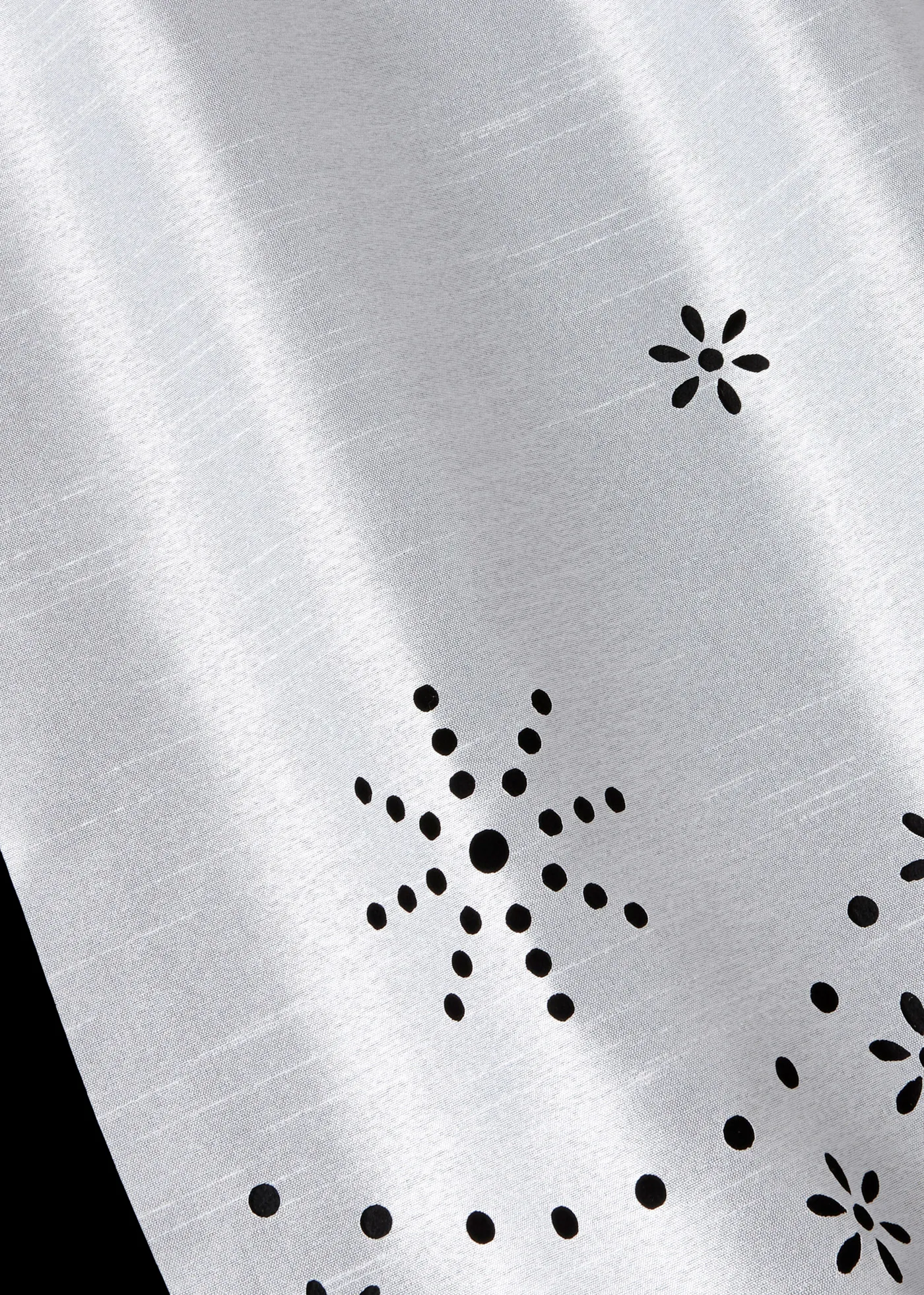 Занавес для углового окна из полиэстера/хлопка с лазерным вырезом маленькие