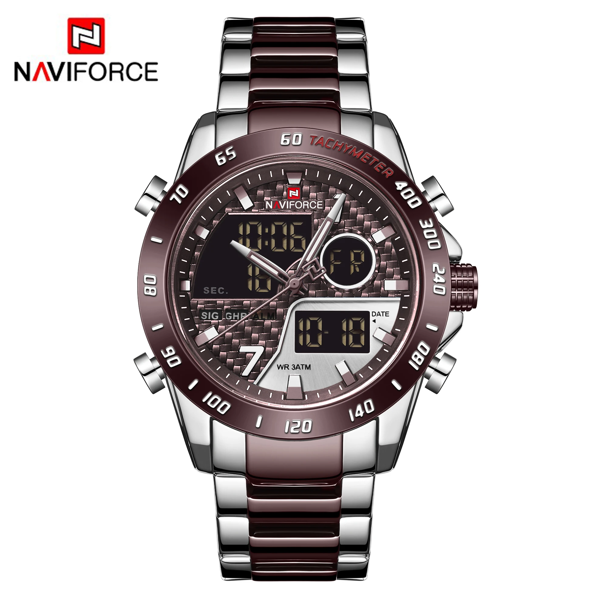 NAVIFORCE мужские часы лучший бренд роскошный спортивный кварцевый светодиодный