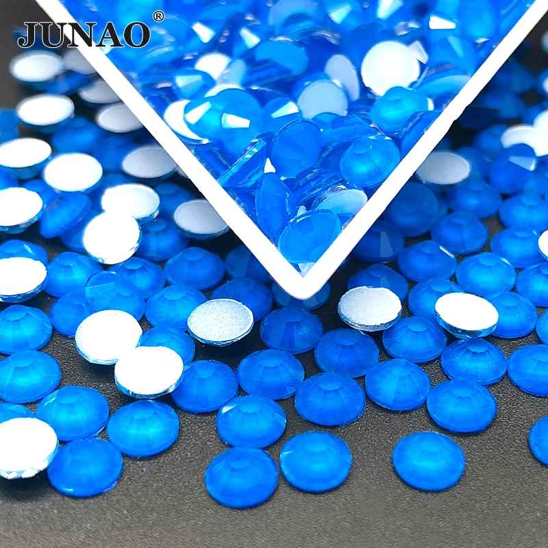 

JUNAO SS16 SS20 Shiny Neon Yellow Color Glass Flat Back Rhinestone Round Crystal Strass Non Hot Fixation Crystal Stone Crafts